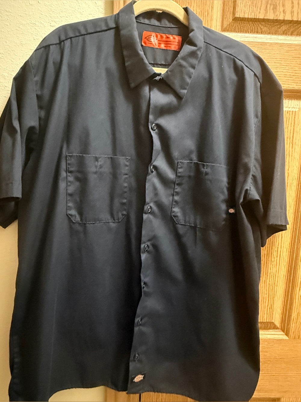 Dickies black short sleeve twill work shirt